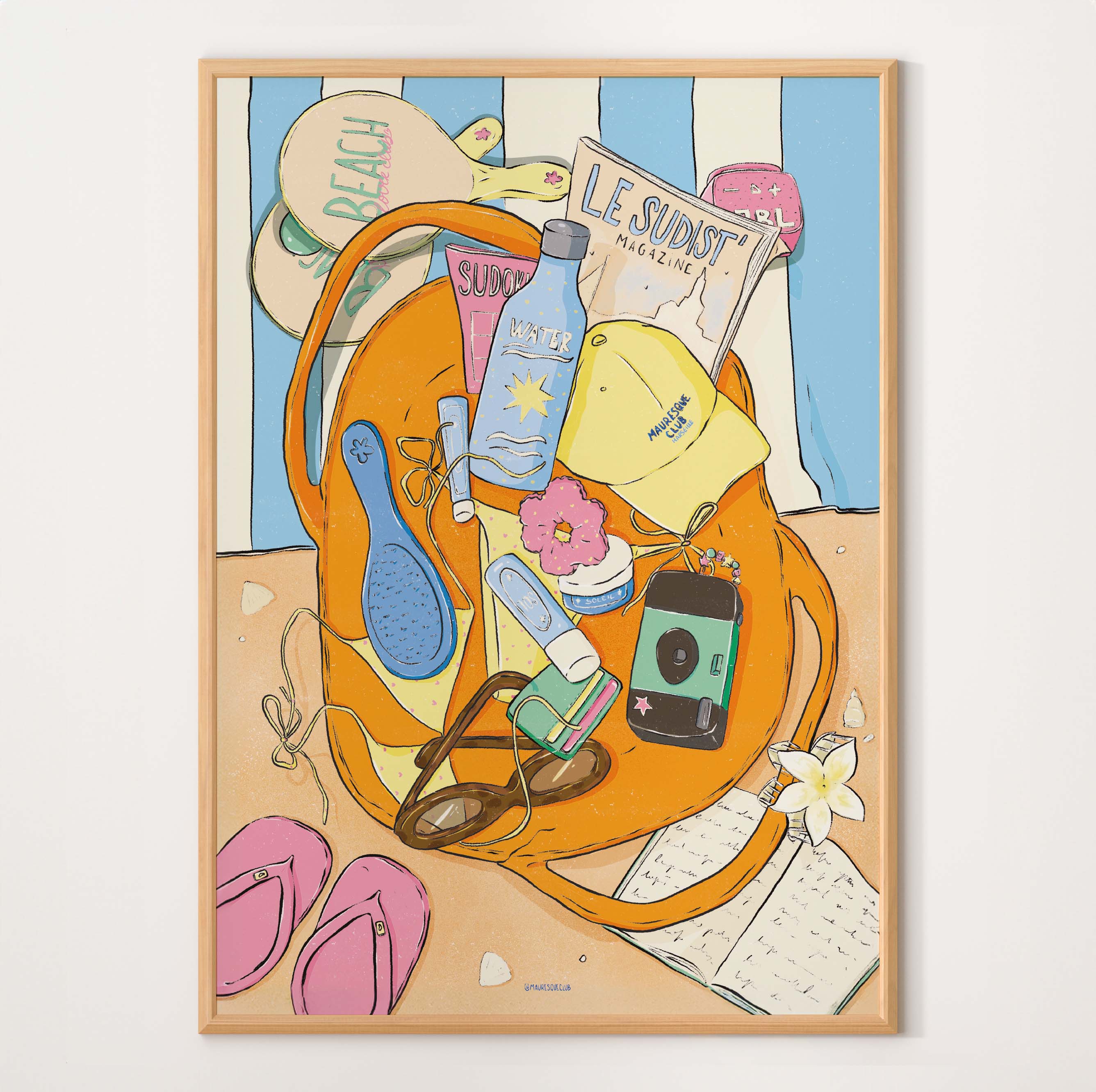 affiche marseille sac de plage must have girly