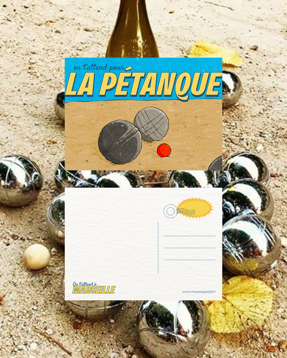 Carte postale - La pétanque