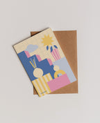 tirage A5 poster aux couleurs douces qui nous rappelle le sud