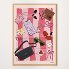 poster girly aetshetic rose, affiche girl