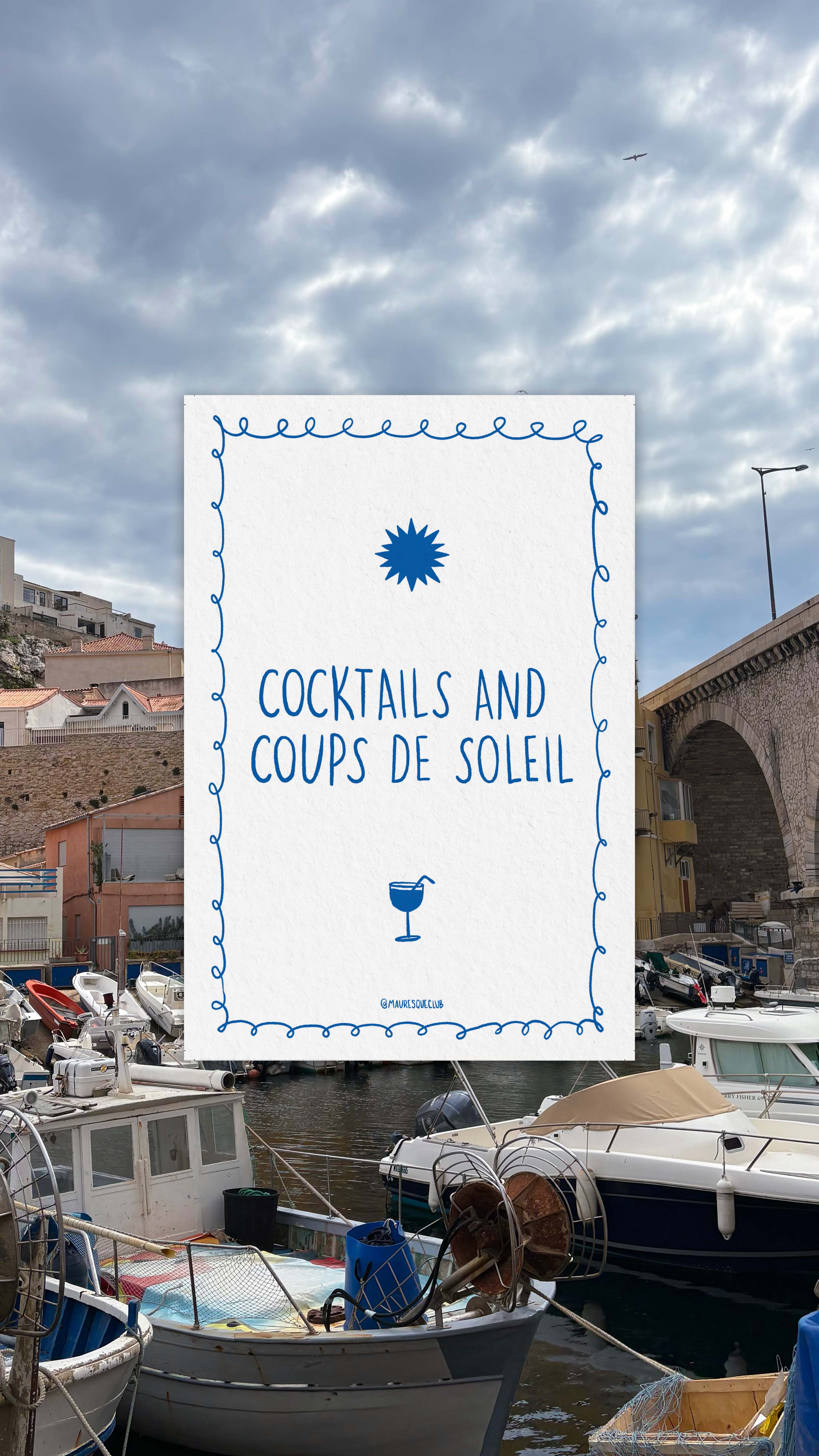 Carte postale - cocktails & coup de soleil