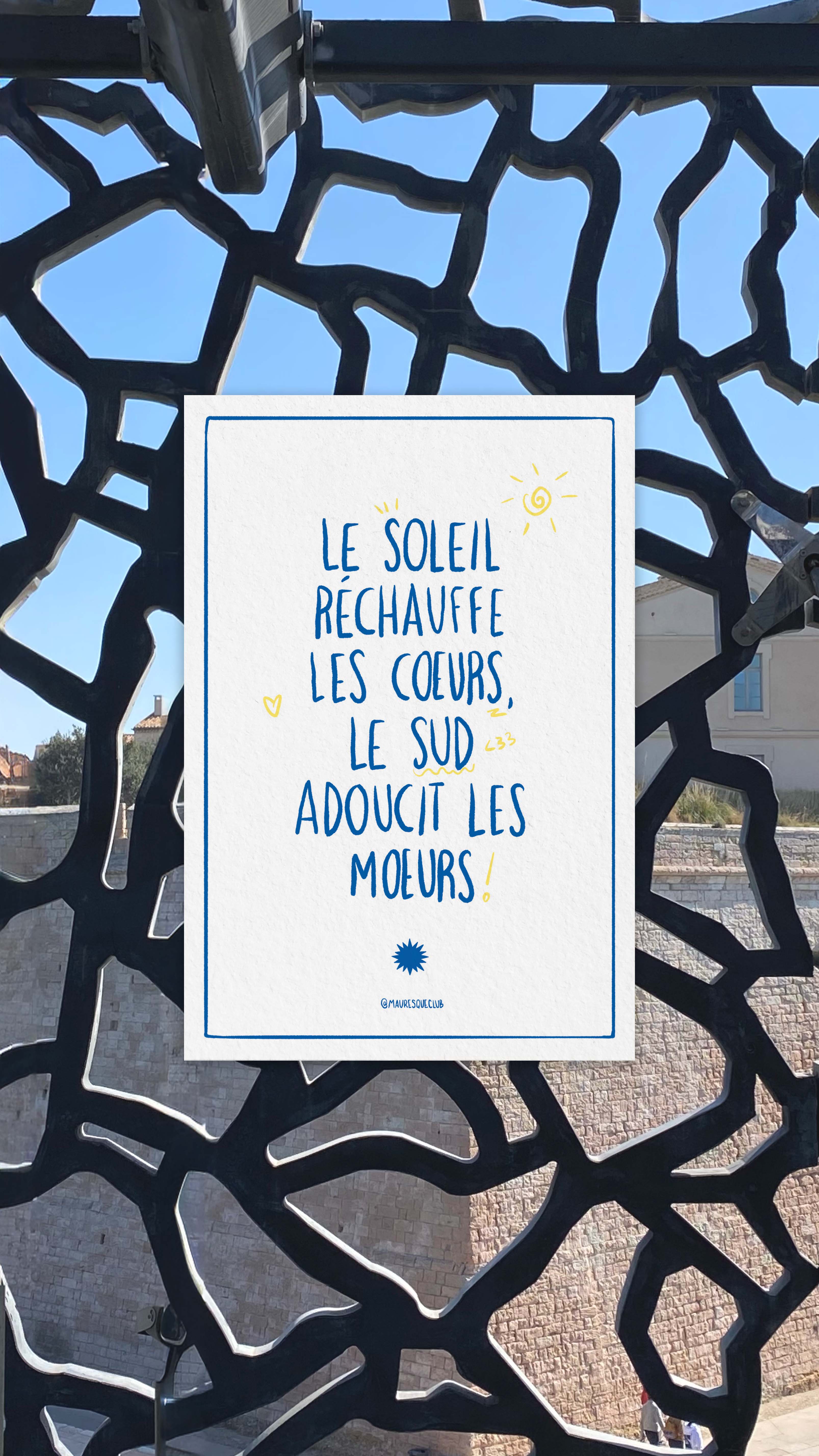 Carte postale - Le soleil réchauffe les <3