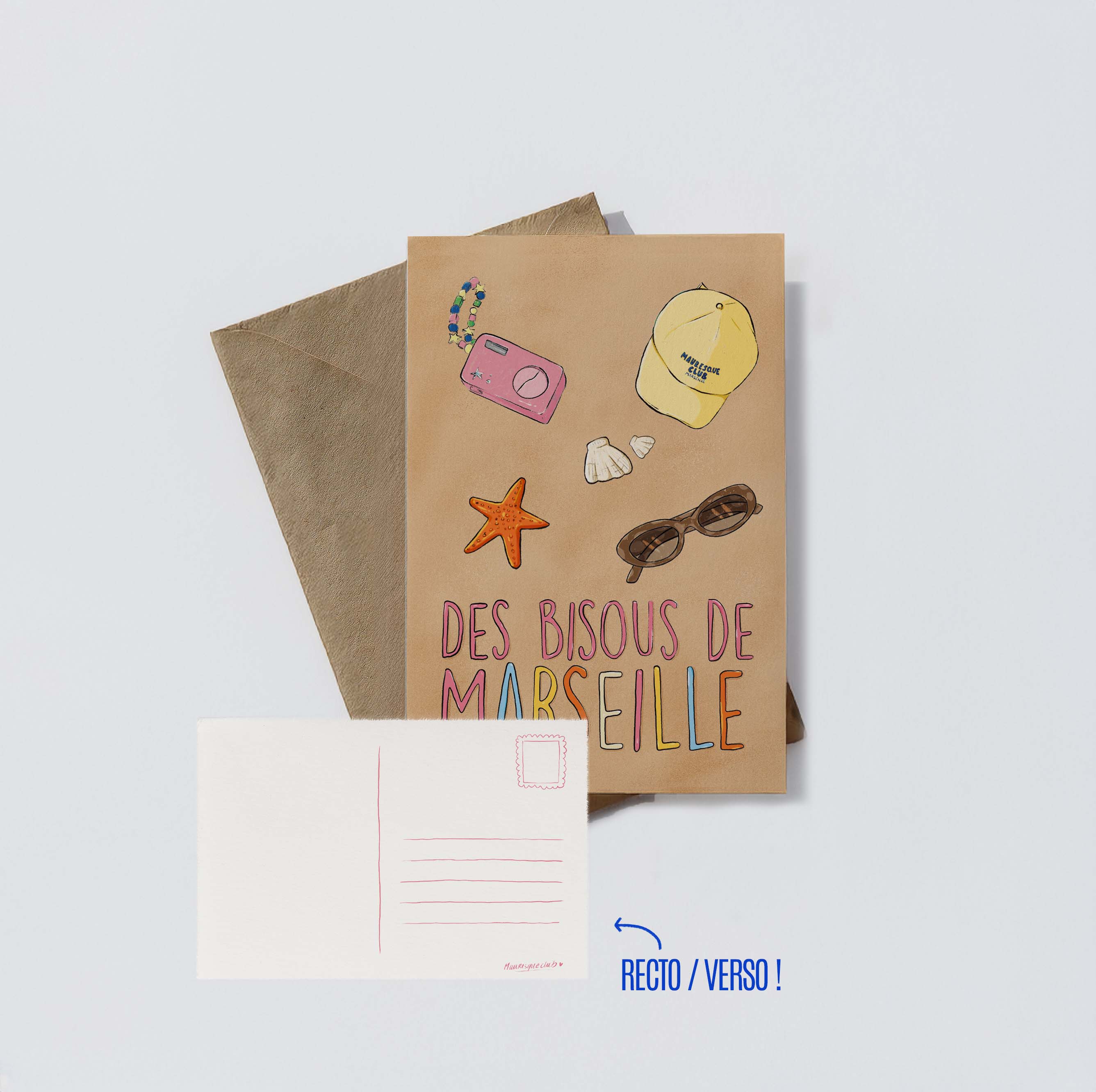 Carte postale - Bisous de Marseille