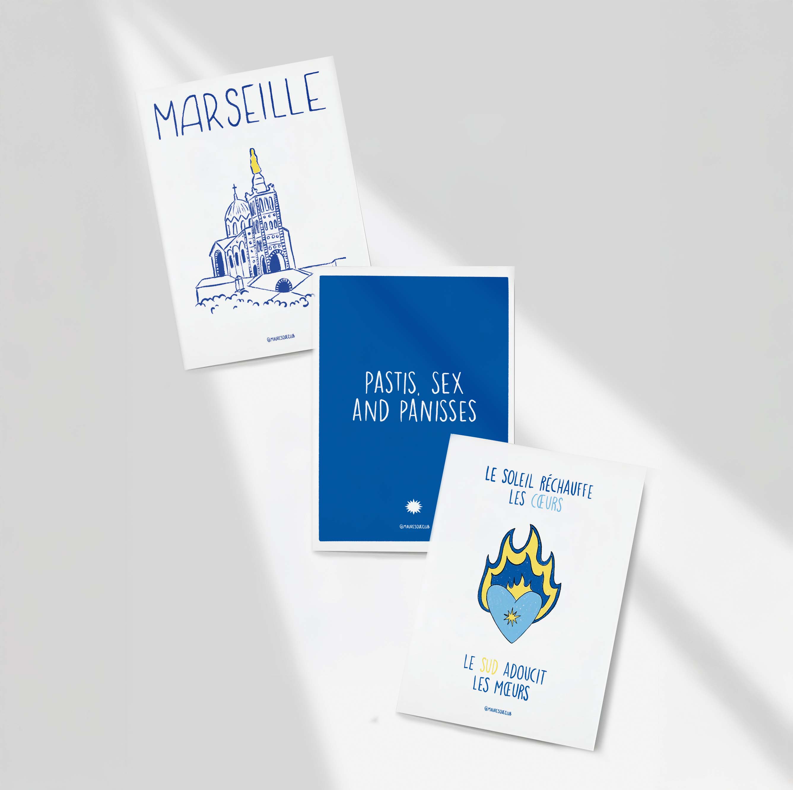 Pack 3 cartes postales