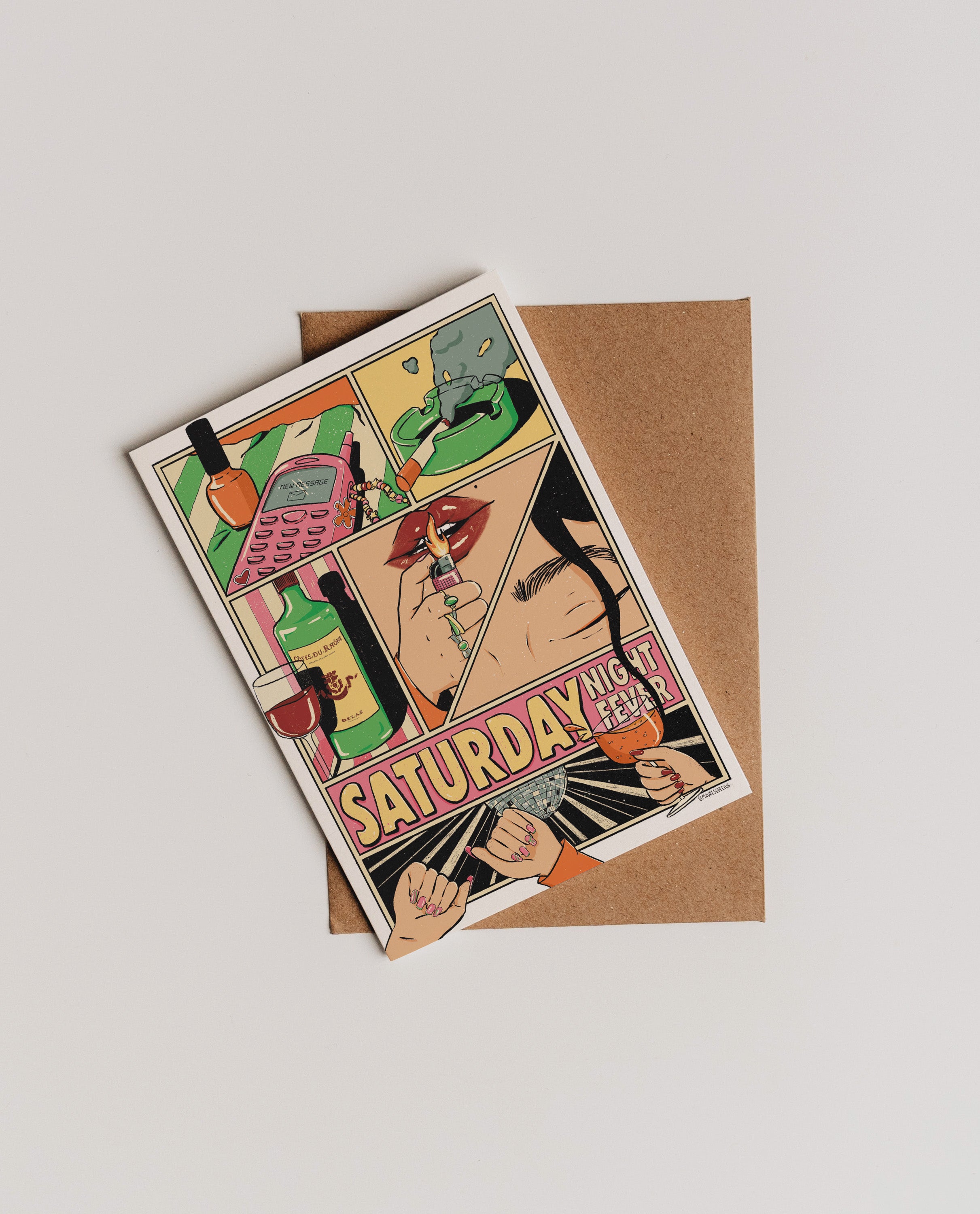 tirage A5 fièvre du samedi soir aux couleurs retro 70's